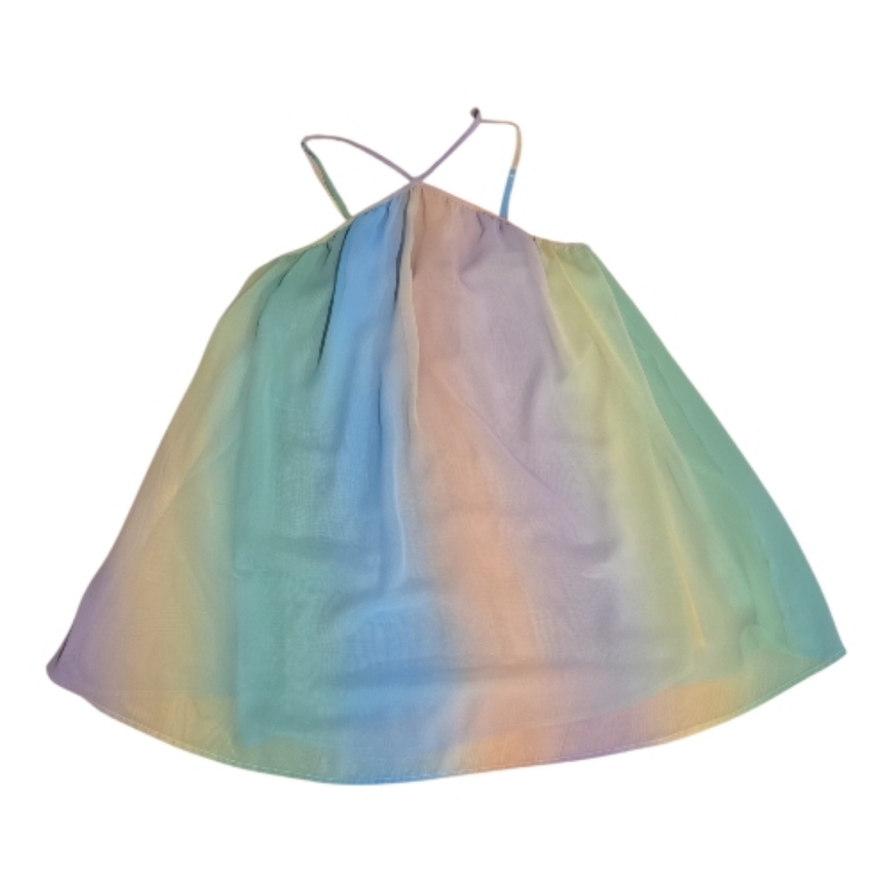 Show Me Your Mumu Pastel Rainbow Unicorn Ombre Dress Slip Summer Tassels XS - Picture 5 of 8